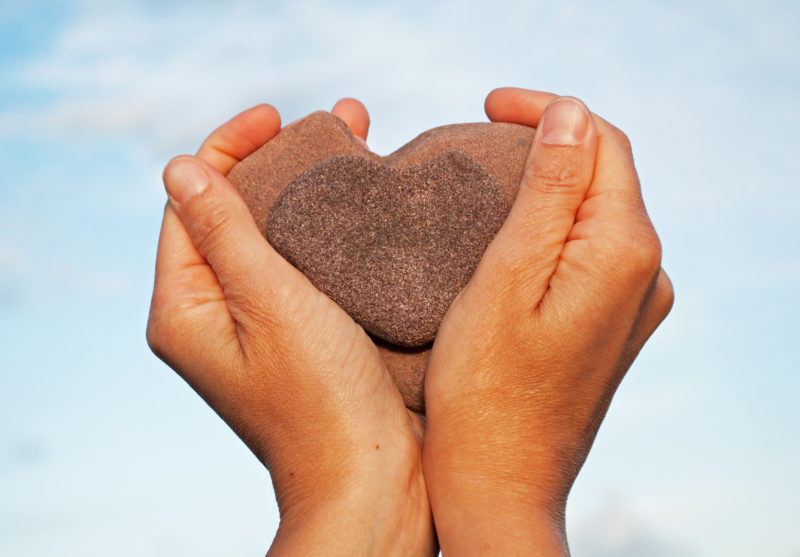 Herzstein das Herz spüren